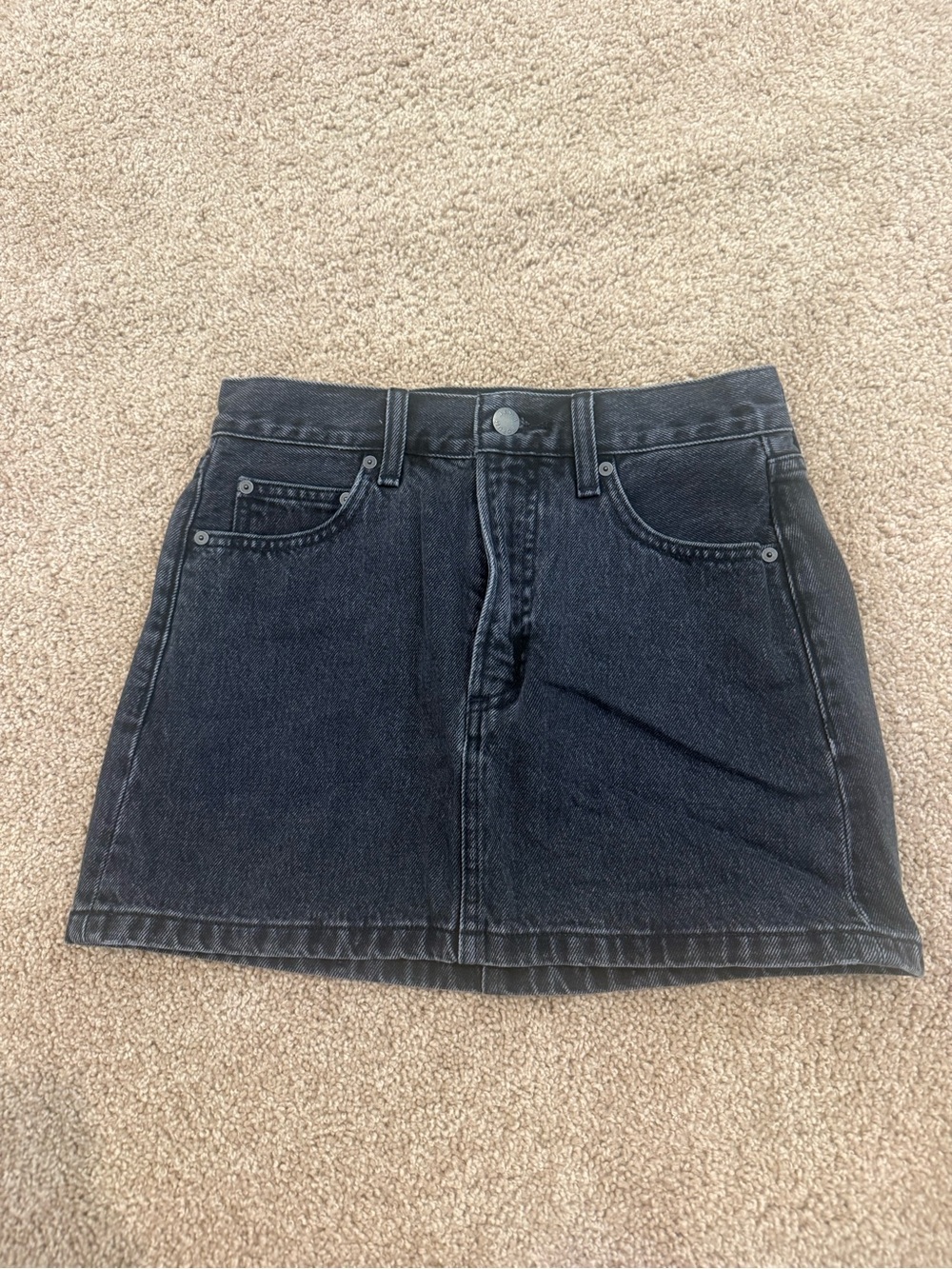 Aritzia Black Jean Skirt